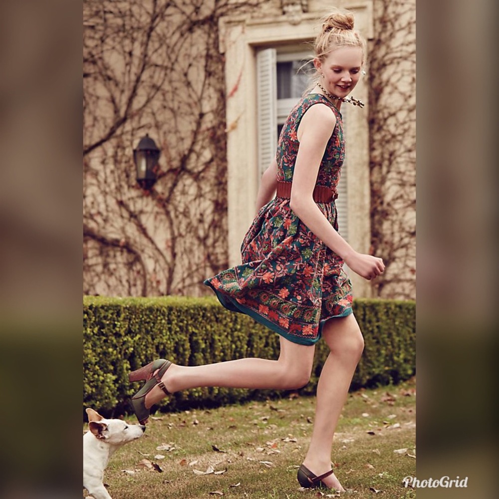 Needlepoint Garden Dress by Adelyn Rae, size 0